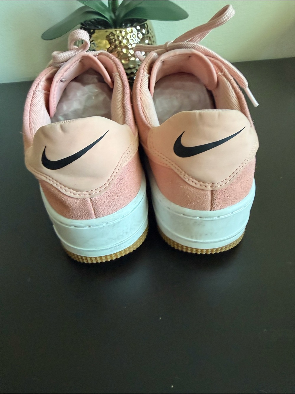 Nike Air Force 1 Sage Low — Coral Pink Platform Sneaker - Picture 5 of 7